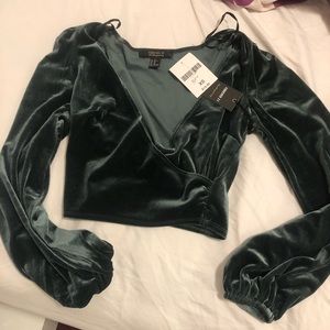 Velvet crop top